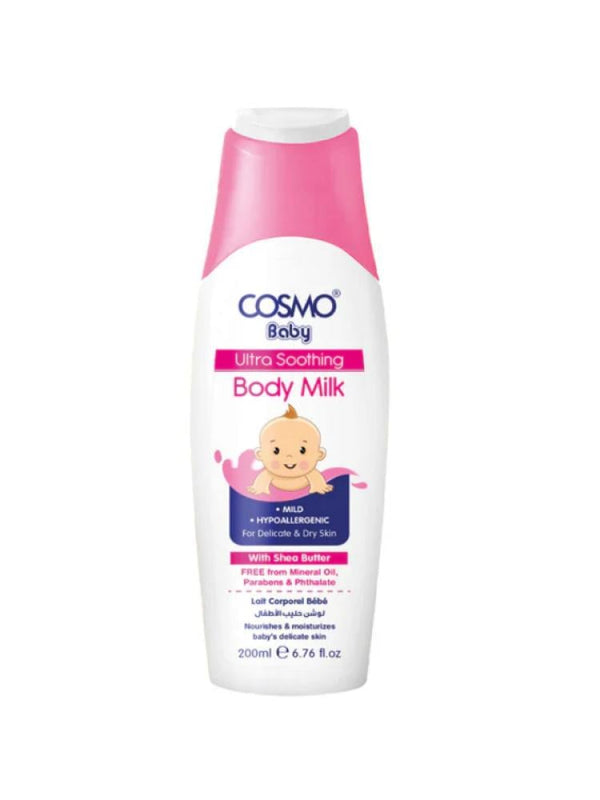 Cosmo Baby Milk Lotion - Shea Butter, Hypoallergenic, 200ml