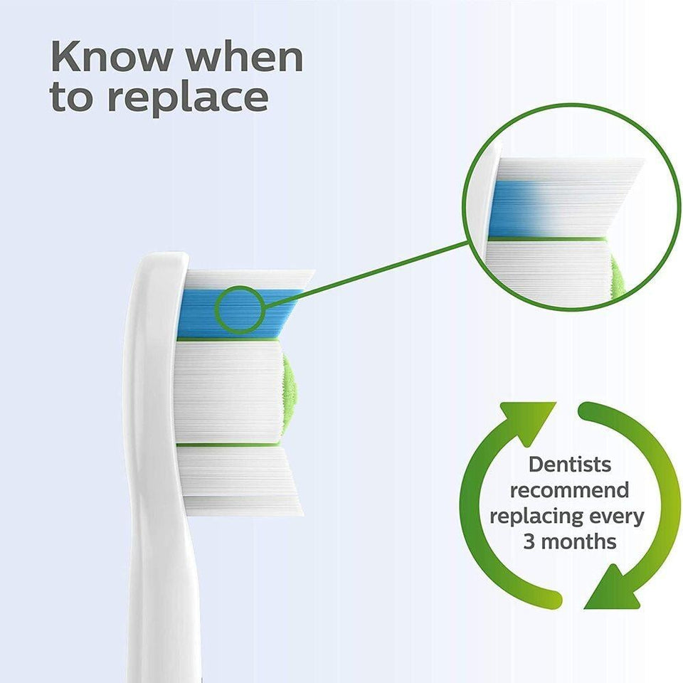 Philips Sonicare Toothbrush Heads for Plaque Removal & Whitening White 2 brushes