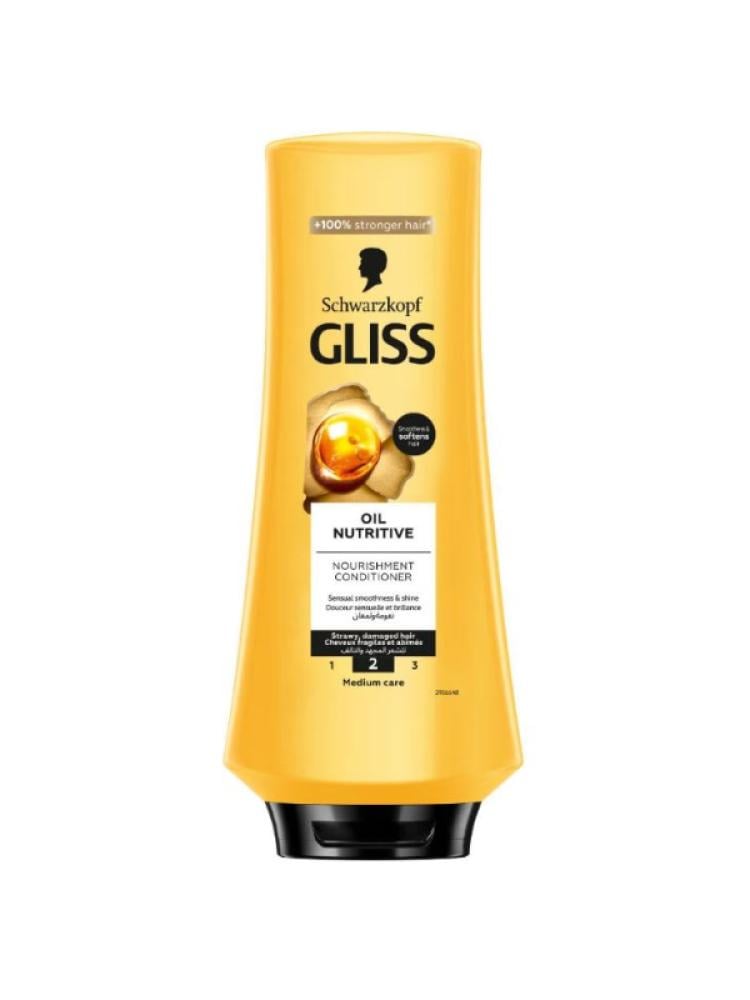 Schwarzkopf Gliss Oil Nutritive Conditioner for Stressed, Damaged Hair - 360ml