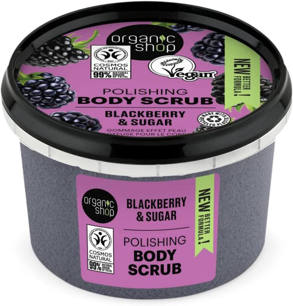 Blackberry Body Scrub Polishing Sensitive Skin Friendly Organic Shop 250ml