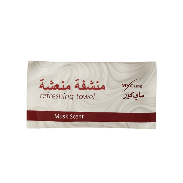 Maycare Musk Scented Refreshing Wipes for On-the-Go Cleanliness, 25 Count
