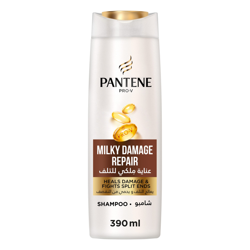 Milky Damage Repair Shampoo Strengthening Pro-V Formula Pantene 390ml