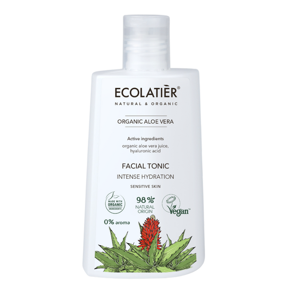 Facial Toner Best Facial Toner Intense Hydration Organic Aloe Vera Ecolatier 250