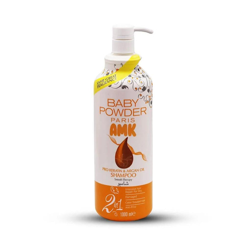 Lady Baby Powder 2-in-1 Shampoo with Keratin & Argan Oil, 1000ml
