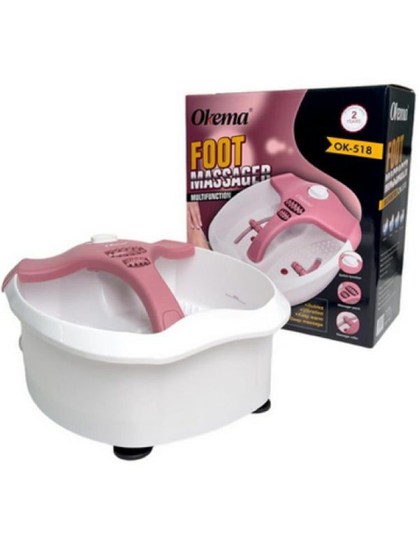 Foot Massager Spa Heated Vibration Bubbles Okema OK-518 Portable