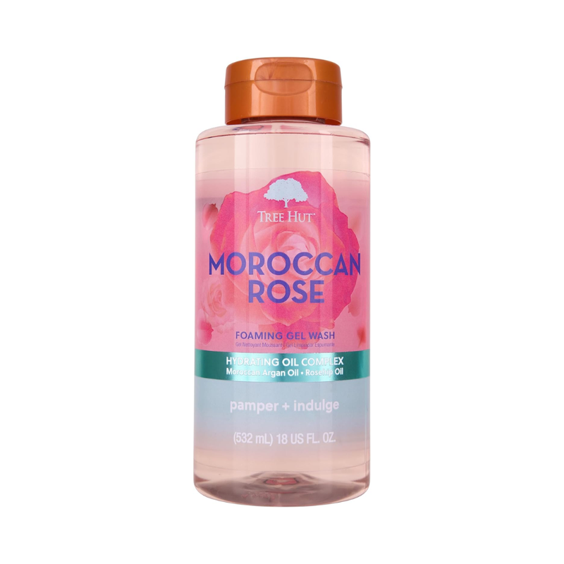 Tree Hut Moroccan Rose Foaming Gel Body Wash 532ml Cleansing Moisturizing