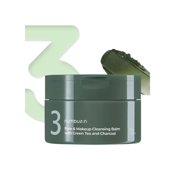 Numbuz:n No. 3 Cleansing Pore & Makeup Balm, Green Tea & Charcoal, 85g