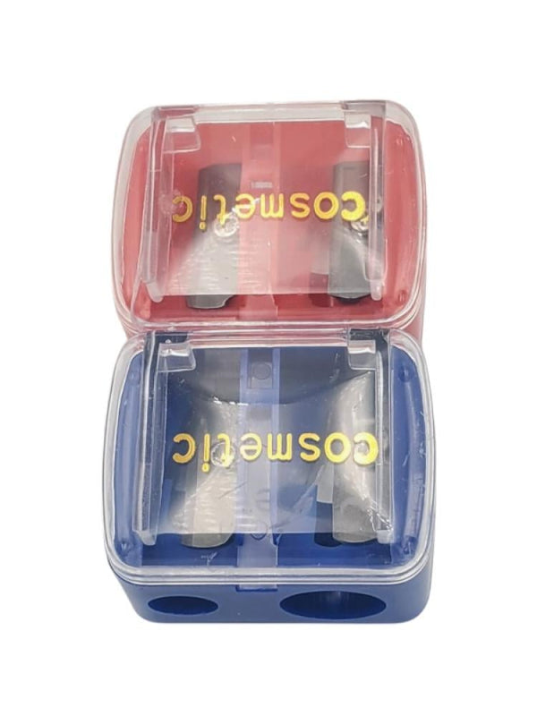 Salon System Double Pencil Sharpener 2 Pieces for Makeup Pencils