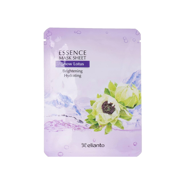 Elianto Snow Lotus Extract Essence Mask for Hydrating and Refreshing Skin, 20g