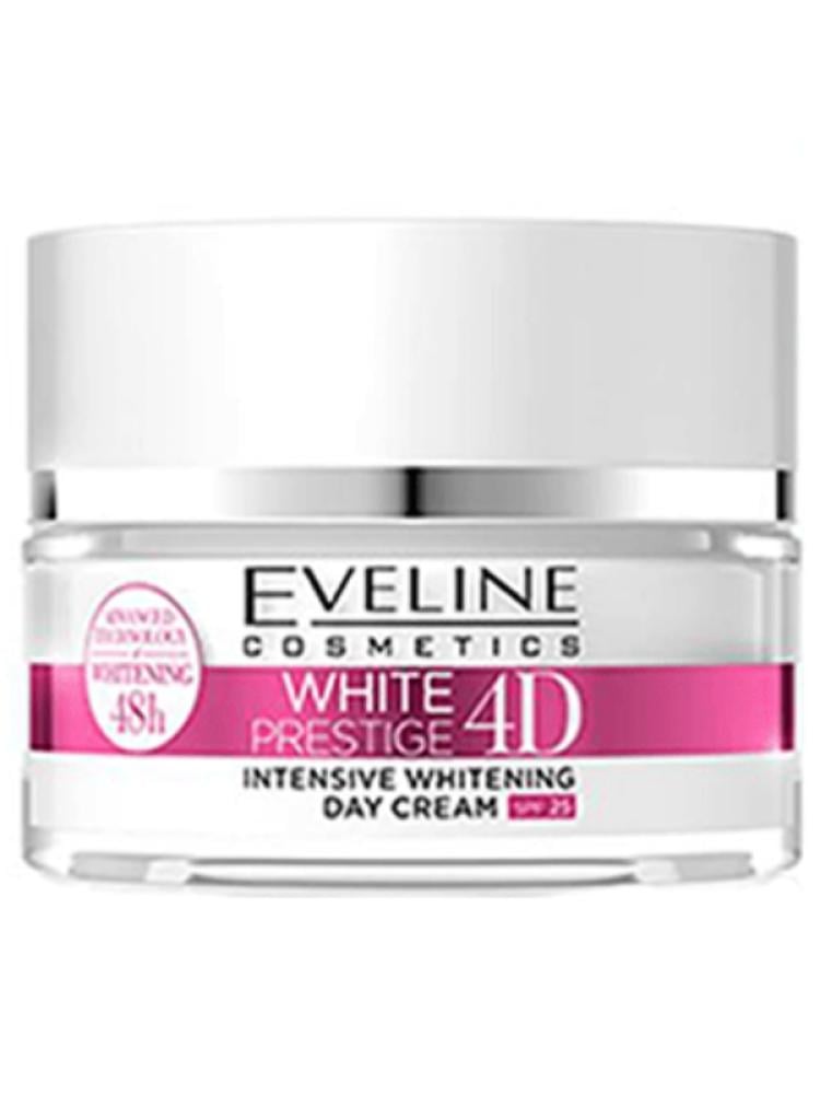 Eveline White Prestige 4D Whitening Day Cream - Brightening & Hydrating - 50ml