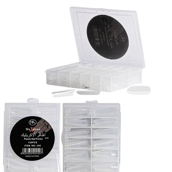 Maxdona Acrylic Nails, 120 Pieces, Natural Fit Artificial Nail Set