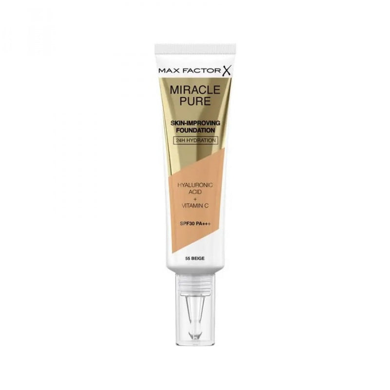 Max Factor Miracle Pure Liquid Foundation SPF 30, Beige 55, 30ml