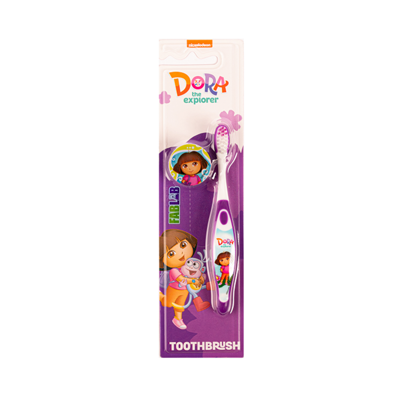 Nickelodeon Dora Kids Toothbrush with Protective Cover, Soft Bristles