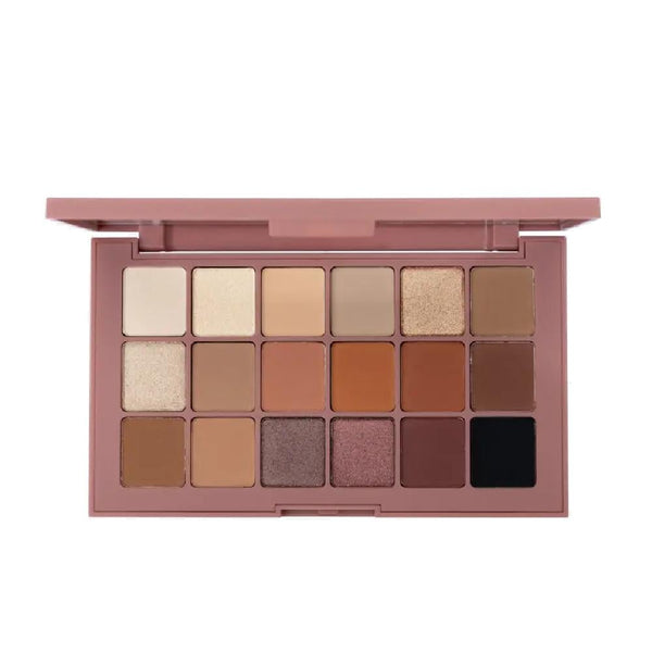 Bolver Nude Eyeshadow Palette, 18 Colors, Shade E11, Blendable Pigments