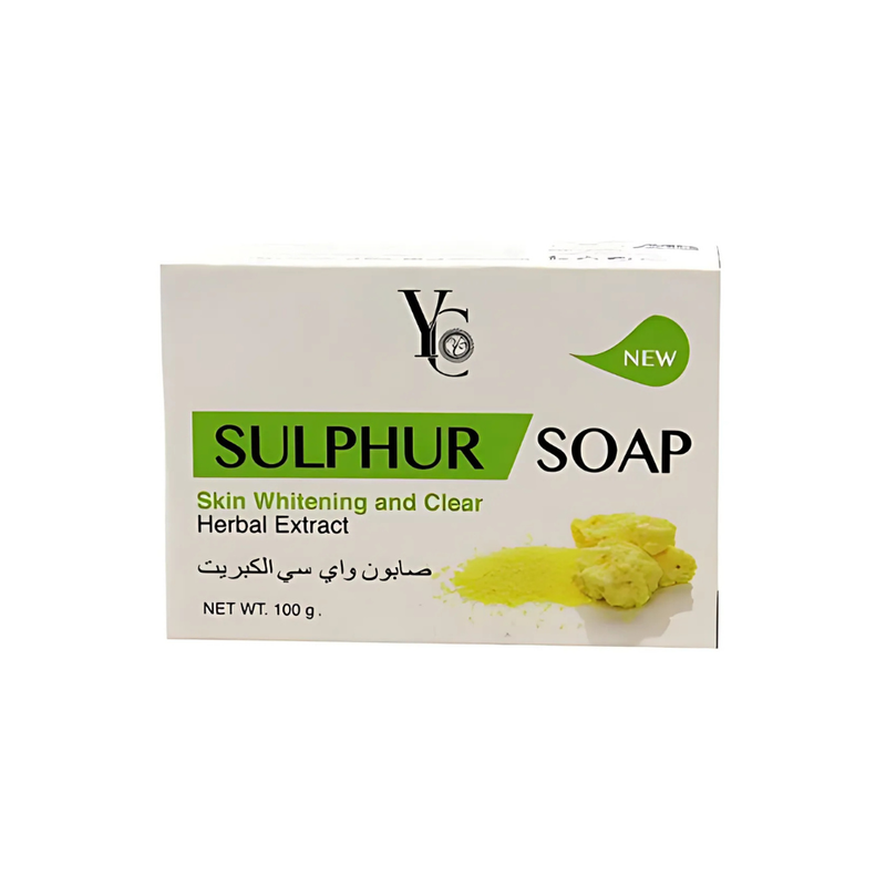 YC Skin Lightening Sulfur Soap for Cleansing and Even Skin Tone, 100g