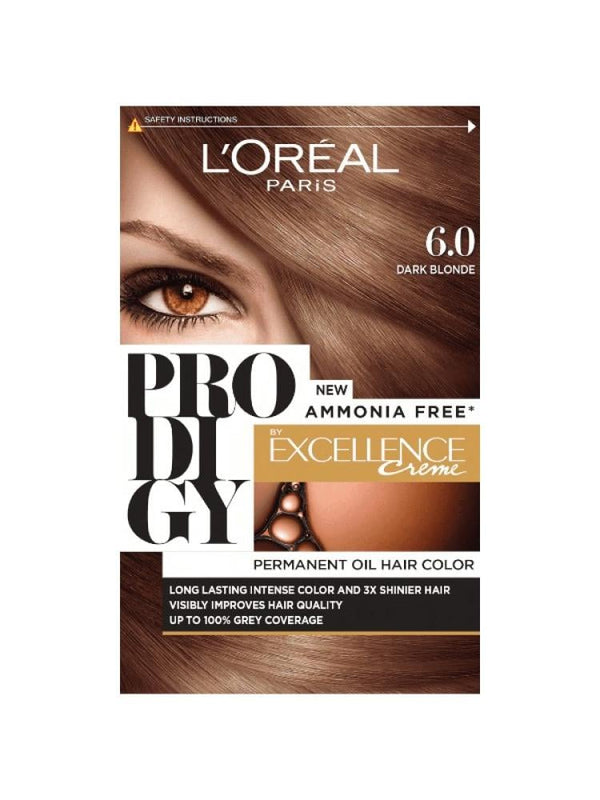 Permanent Hair Color Dark Blonde 6.0 Prodigy L'Oreal Paris 1 Kit