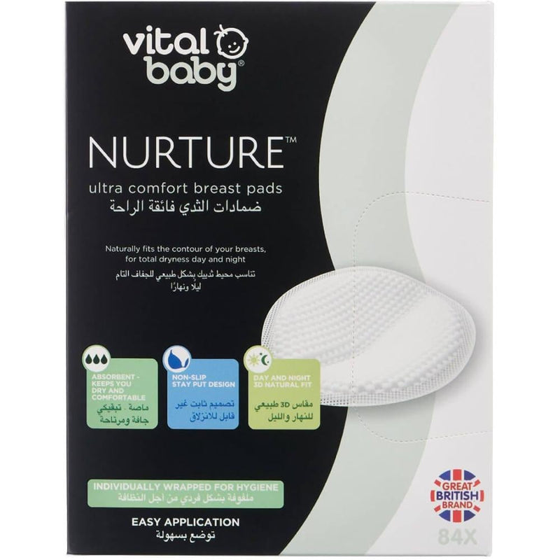 Breast Pads Nursing Ultra Comfort Bulk Pack Vital Baby 84Pc