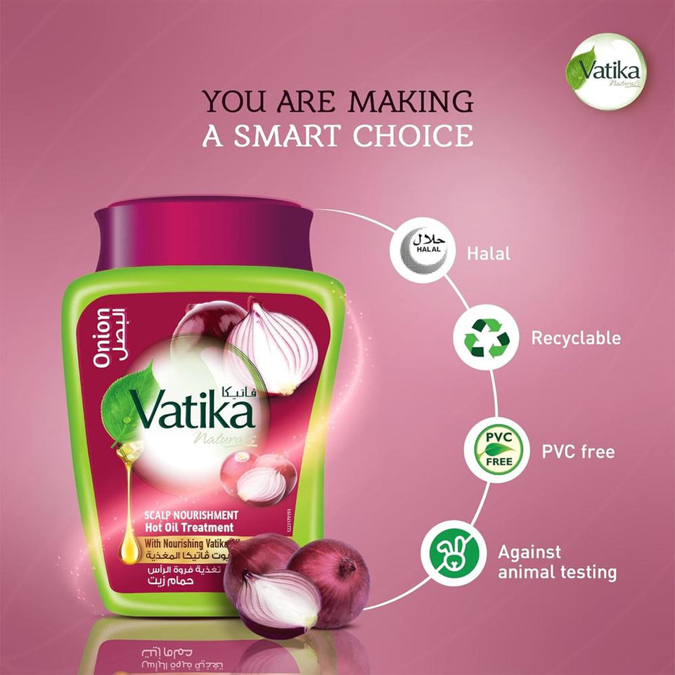 Vatika Onion Nourishing Hair Oil Bath Hair Mask for Scalp & Hair 1000g