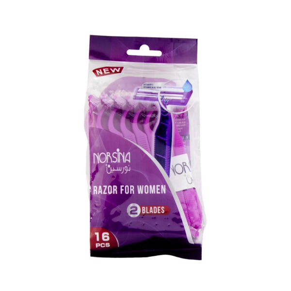 Norsina Women's Razor Blades 2-Blade Cartridges 16 Count