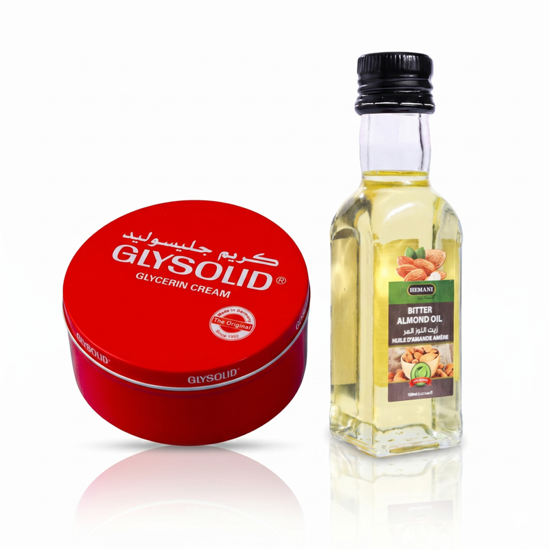 Body Brightening Care Kit with Bitter Almond Oil and Glysolid Cream