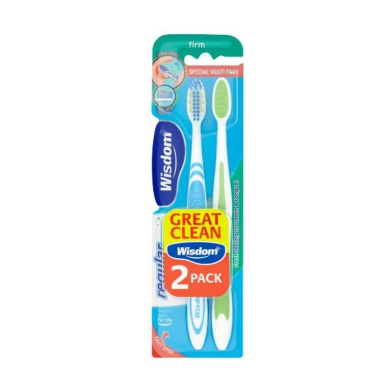 Wisdom Toothbrush Stiff Bristles 1+1 Pack