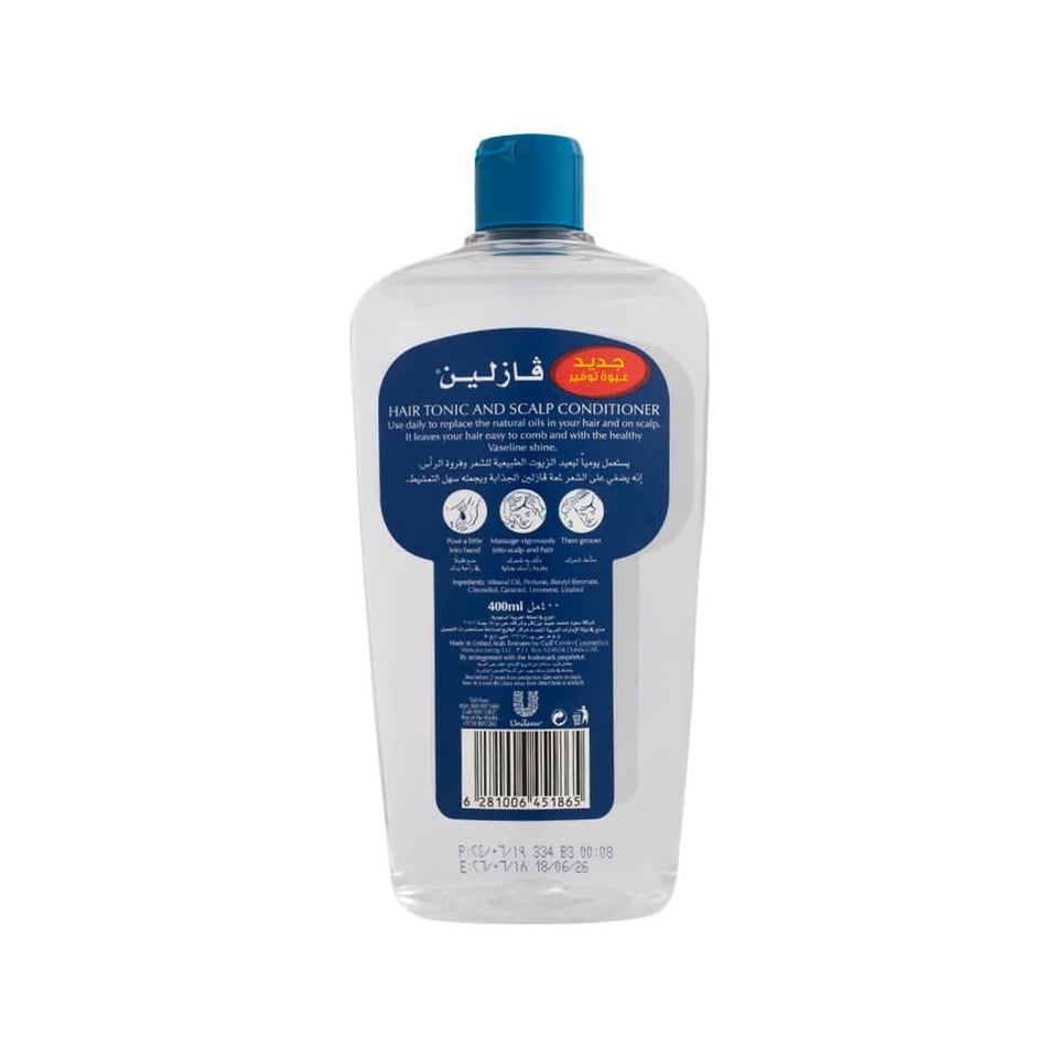 Vaseline Hair Tonic Refreshing Scalp Care for Healthy Hair 400ml