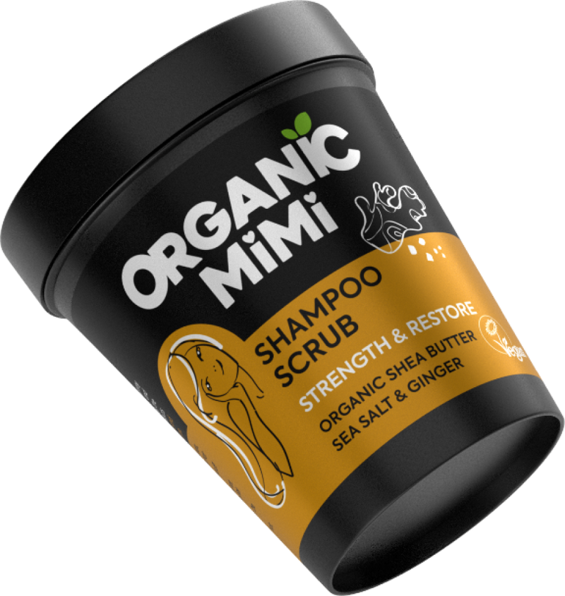 Salt Scrub Shampoo Strength & Restore Sea Salt & Ginger Organic Mimi 280g