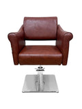Salon System Premium Women's Cutting Chair Camel Silver Base