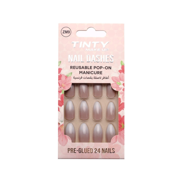 Tinty French Cut Adhesive Nail Set, 24 Pieces, ZM9