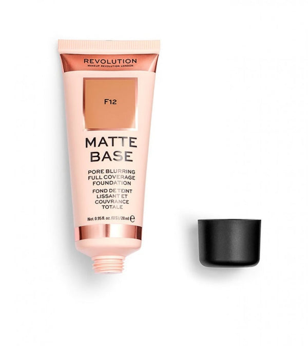 Revolution Matte Base Foundation F12 Full Coverage Oil-Free