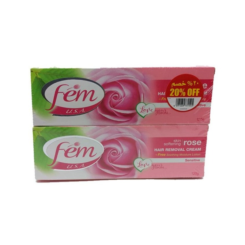 Rose Extract Hair Removal Cream Set Sensitive Skin Fem
