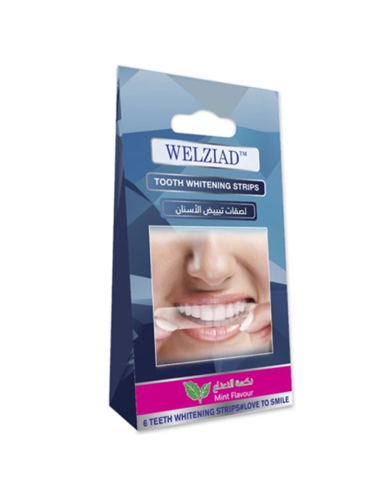 Buy Teeth Whitening Strips Online Mint Flavor Enamel Safe Welziad 6 Strips