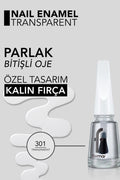 Flormar Nail Polish Maxi Brush 301 - Fast-Drying, Shiny Finish