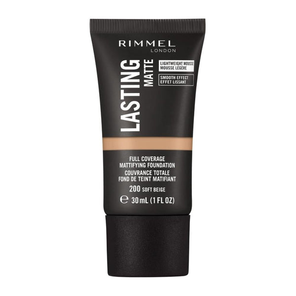 Foundation Best Matte Foundation Natural Finish Soft Beige 200 Rimmel 30ml