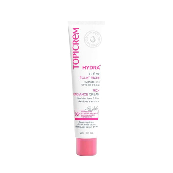 Topicrem Hydra+ Rich Radiance Cream, Urea Glycerin Biolipids, 40ml