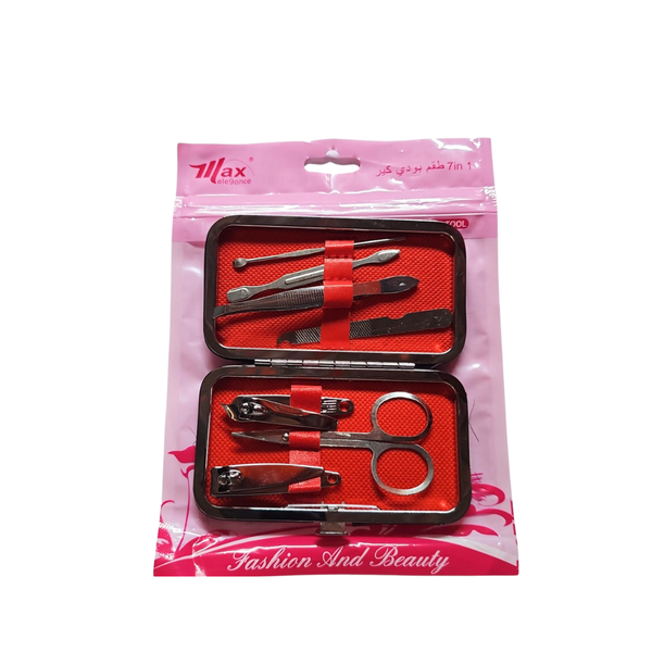 Max Elegance 7 Piece Stainless Steel Nail Care Set