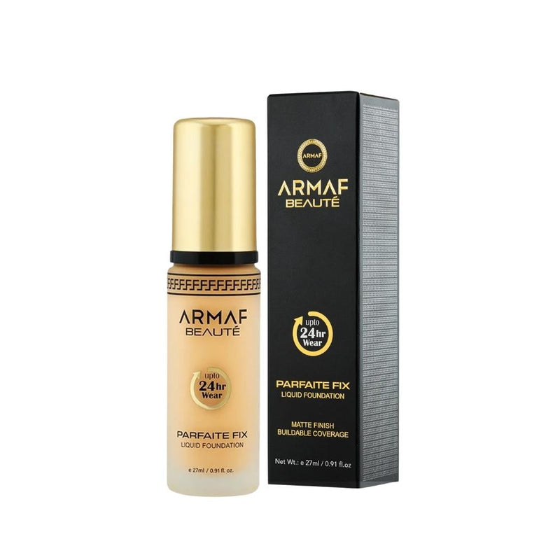 Armaf Fix Liquid Foundation, Matte Finish, Hyaluronic Acid, 05 Warm Beige