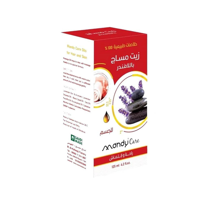 Mandy Care Lavender Massage Oil, Natural Body Oil, 125ml