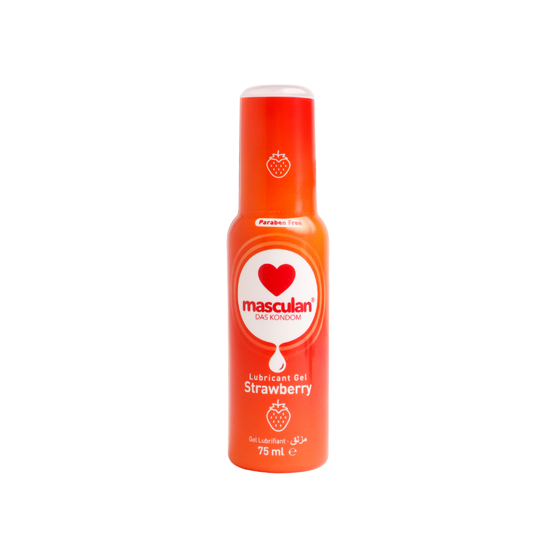 Masculan Strawberry Lubricating Gel, 75ml, Non-Sticky