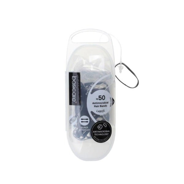 Basic Hair Tie Set, Black Elastic Band for Secure Hold, 5-Pack