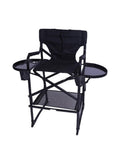 Salon System Makeup Artist Chair - Model BMYB | Black | Aluminum Frame