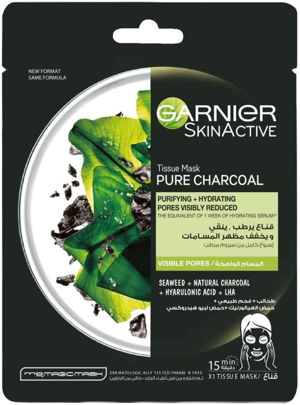 Garnier Sheet Mask Super Purifying Pore Tightening Charcoal Garnier 1pc