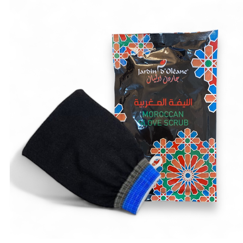 Jardin Elene Moroccan Loofah Exfoliating Mitt for Sensitive Skin