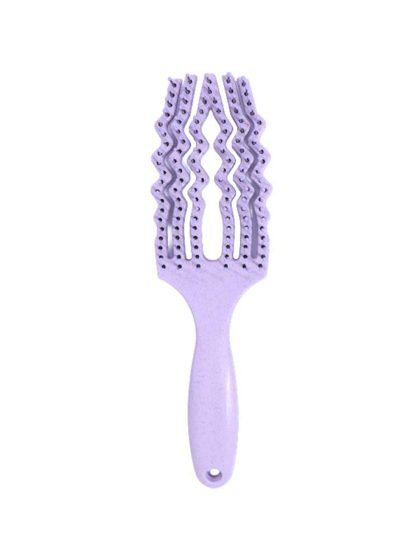 Hair System BK25-109 Hairbrush Detangling Brush with Ball-Tipped Bristles Purple