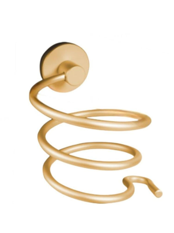 Salon System Gold Spiral Wall Mount Hair Dryer Holder