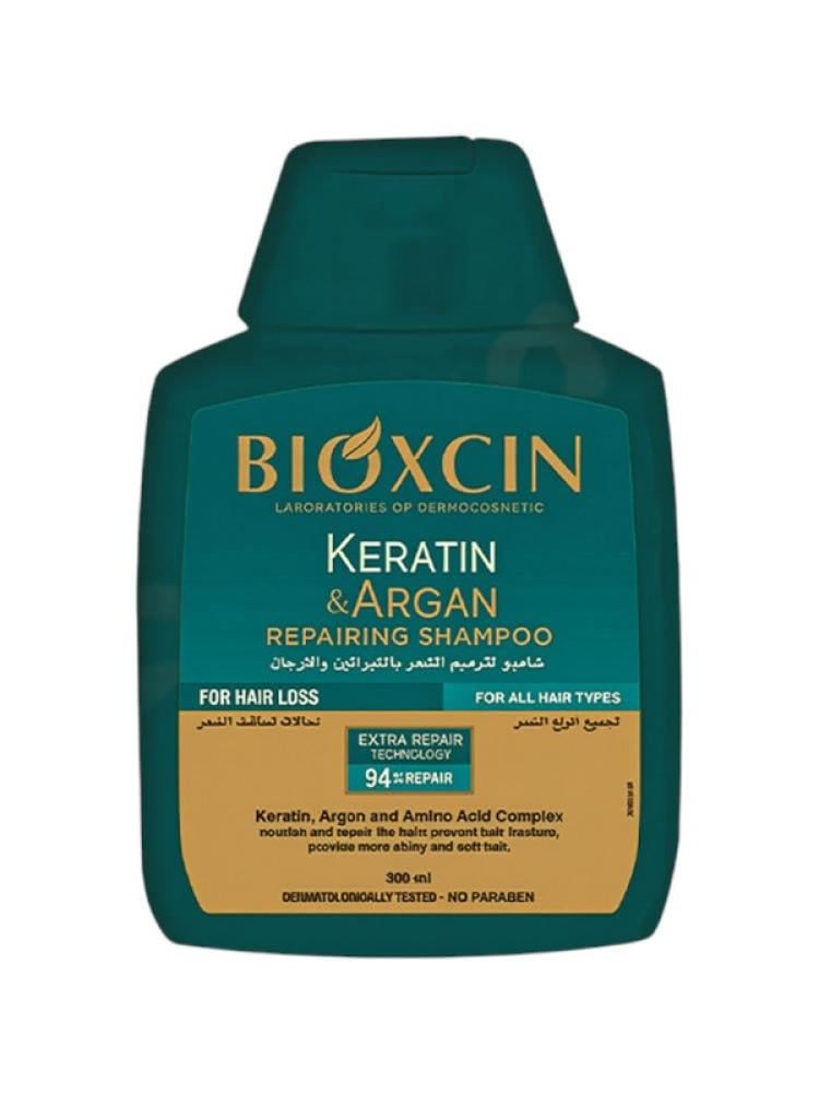 Argan Oil Shampoo For Damaged Hair Keratin Repair Bioxcin 300ml
