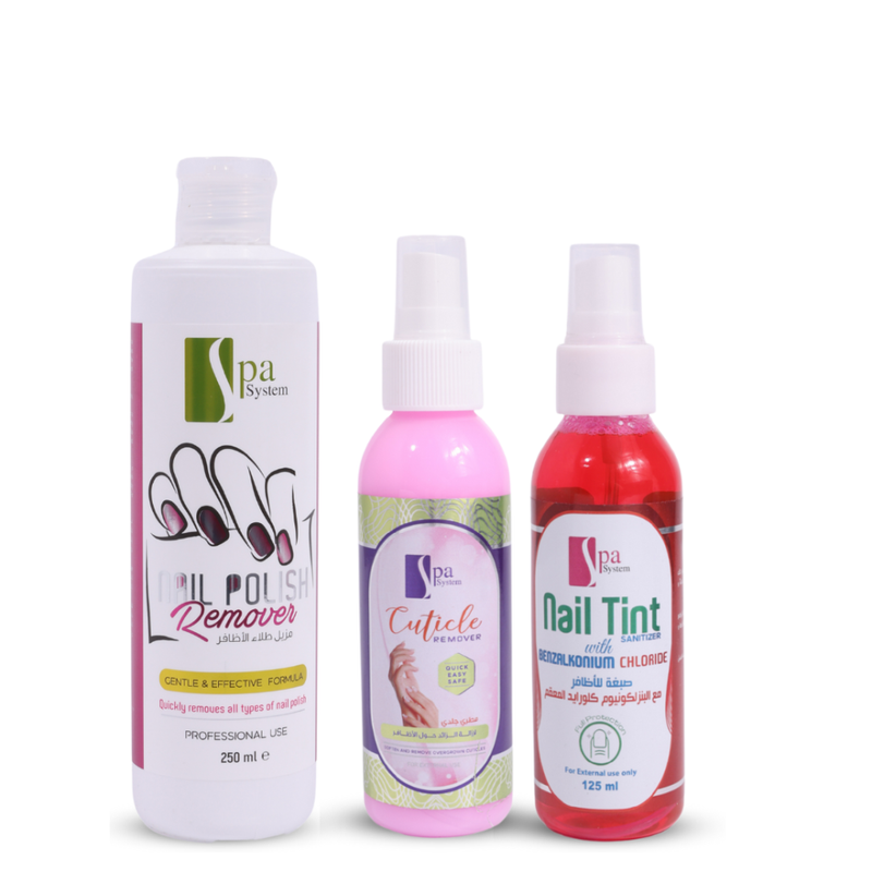 Spa System Nail Polish Remover & Stain Removal Kit, Cuticle Softener