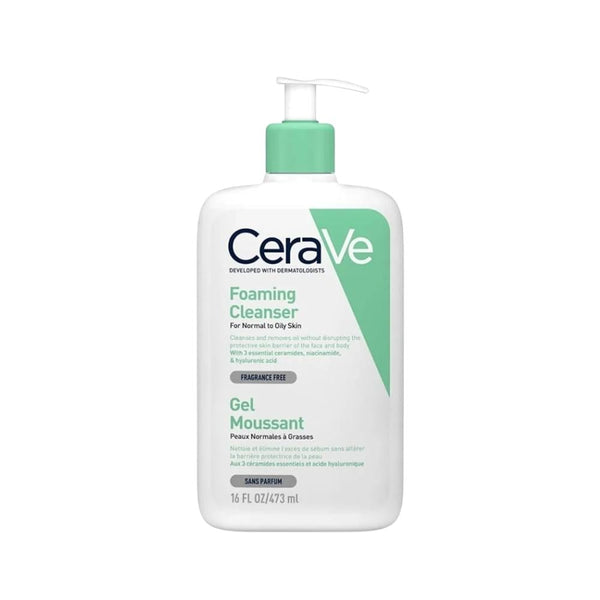 Cerave Foaming Facial Cleanser, Ceramides, Hyaluronic Acid, Niacinamide, 473 ml