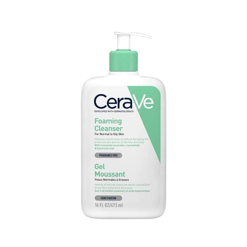 Cerave Foaming Facial Cleanser, Ceramides, Hyaluronic Acid, Niacinamide, 473 ml