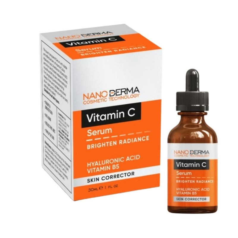 Nano Derma Vitamin C Serum for Antioxidant Skin Brightening, 30ml